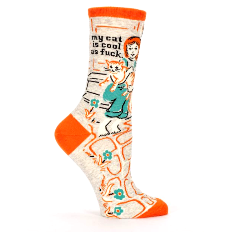 Blue Q Women's Socks | My Cat Is Cool As | Peticular