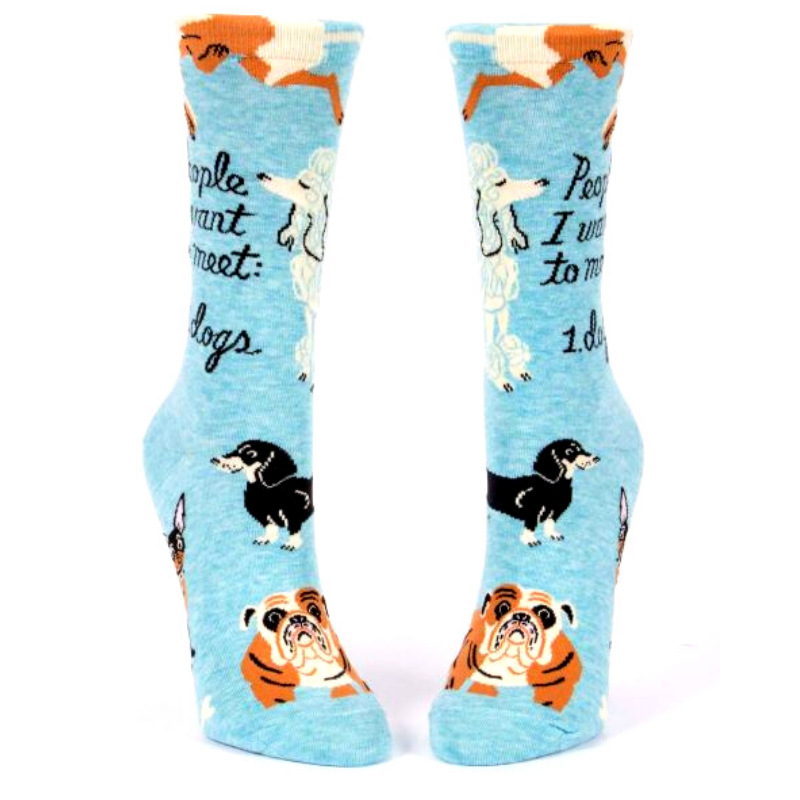 Blue Q Women's Socks | People To Meet: Dogs | Peticular