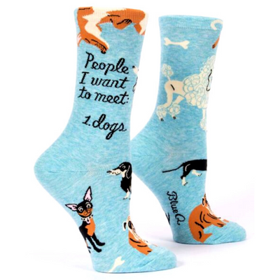 Blue Q Women's Socks | People To Meet: Dogs | Peticular