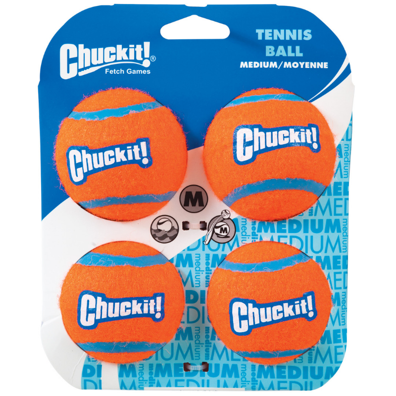 Chuckit! Tennis Balls | 4 Pack Medium | Peticular