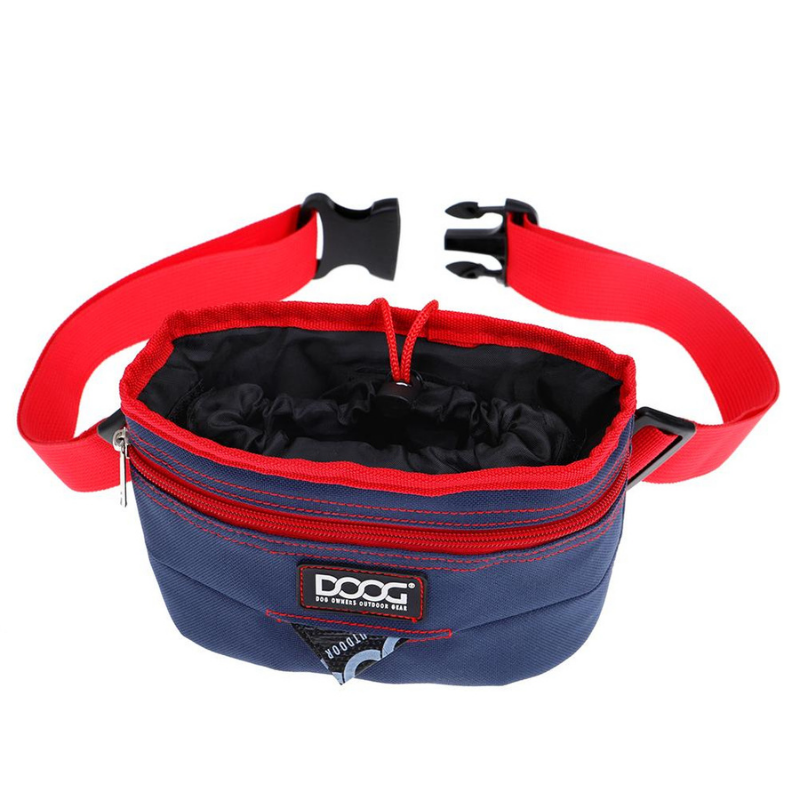 Large Good Dog Treat Pouch | Navy & Red