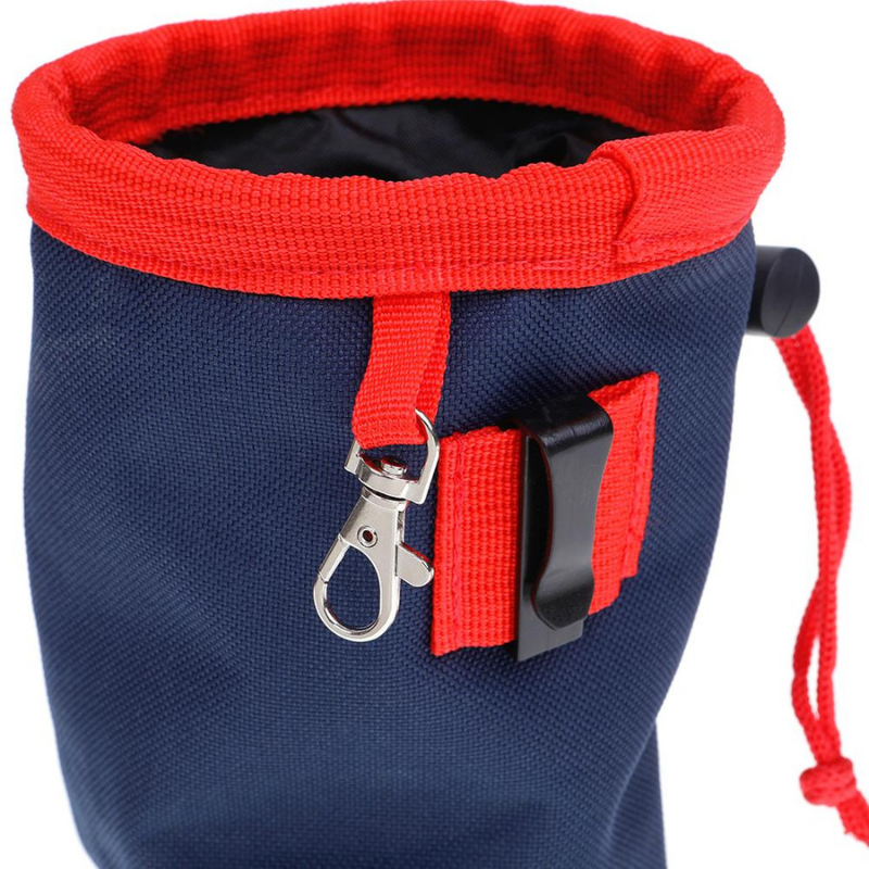 Small Good Dog Treat Pouch | Navy & Red