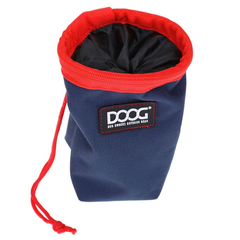 Small Good Dog Treat Pouch | Navy & Red