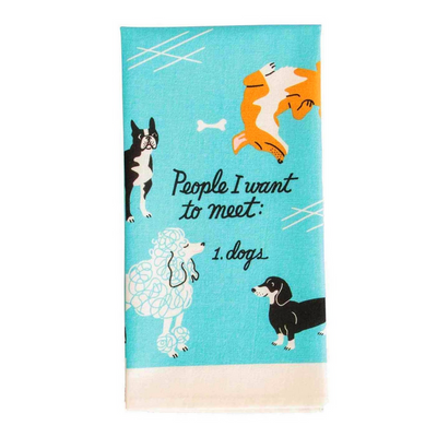 Blue Q Dish Towel | People To Meet: Dogs | Peticular