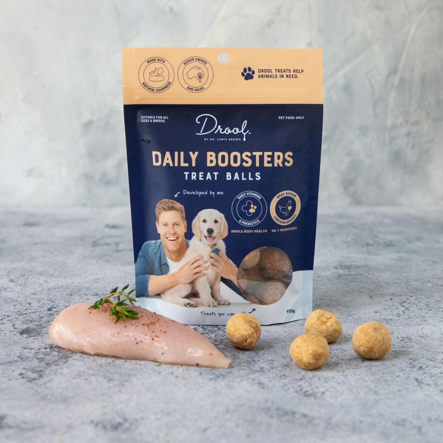 Drool By Dr. Chris Brown - Daily Boosters Multivitamin Dog Treat Balls ...