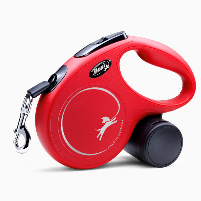 Retractable Dog Lead | New Classic Tape Red - Peticular