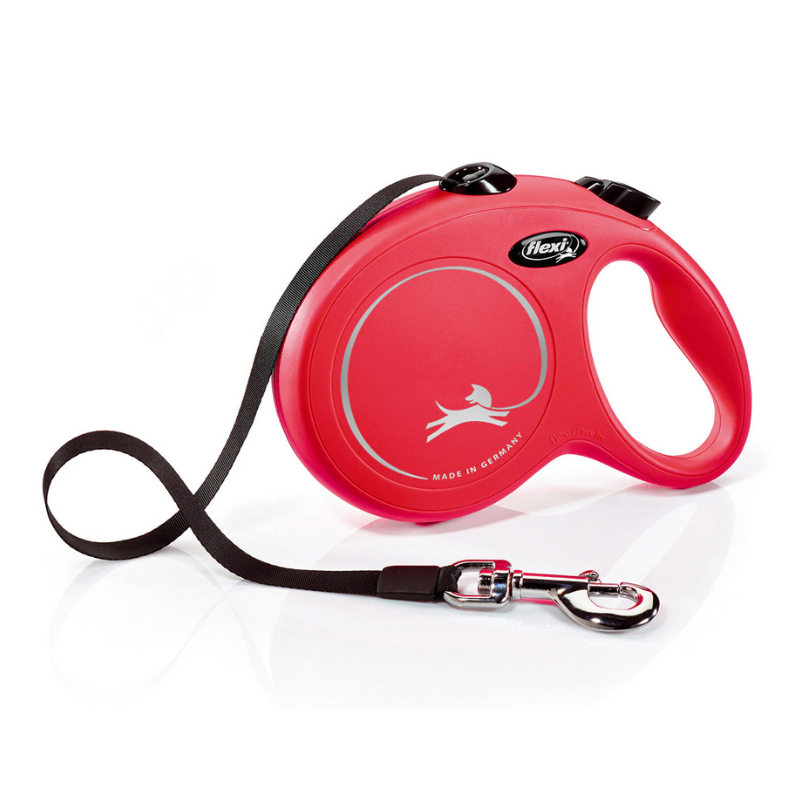 Retractable Dog Lead | New Classic Tape Red - Peticular