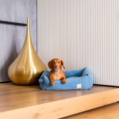 Corduroy Dog Bed | French Blue