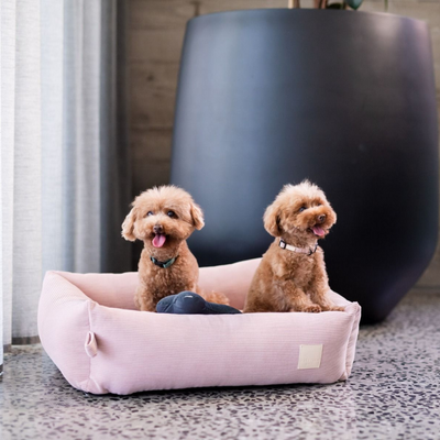 Corduroy Dog Bed | Soft Blush