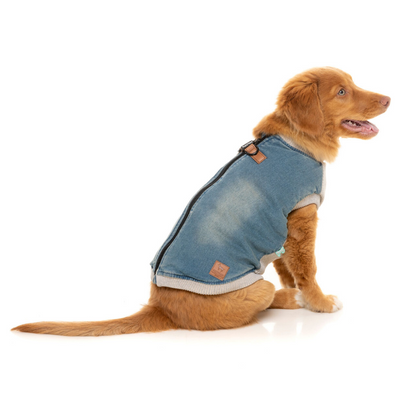 FuzzYard Denim MacGyver Dog Jacket | Peticular