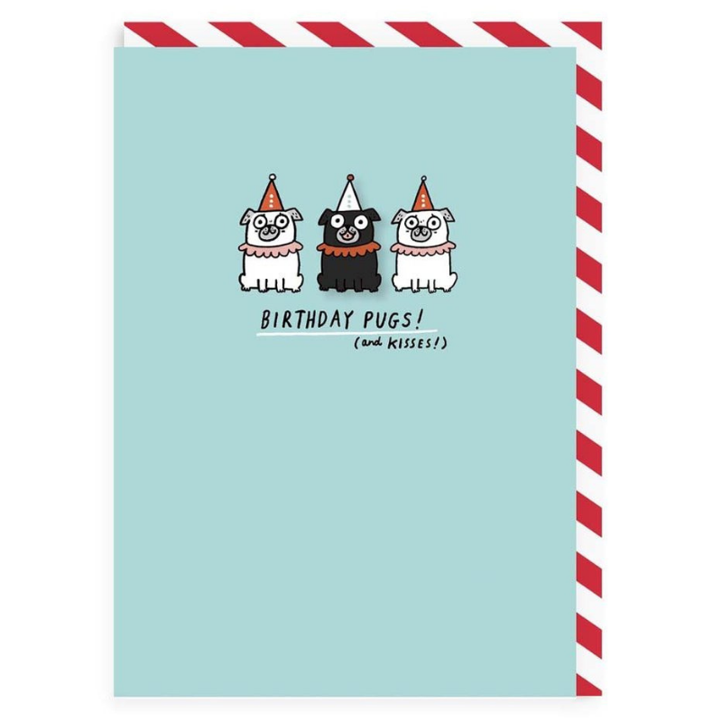 Enamel Pin Card | Birthday Pugs