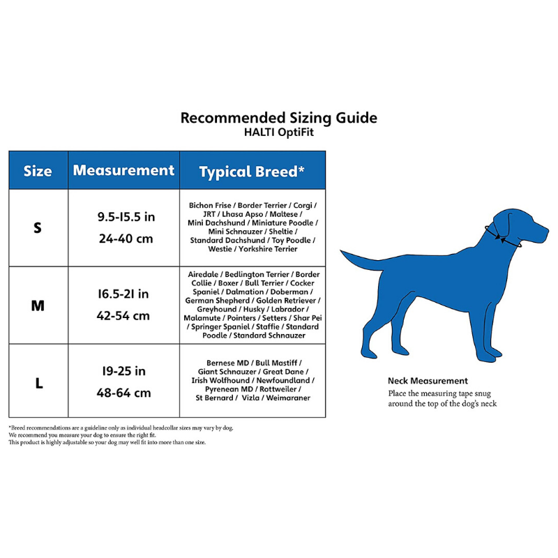 HALTI OptiFit Headcollar Dog Training Halter To Stop Pulling