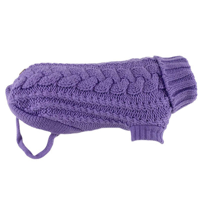 French Knit Dog Jumper | Lavender