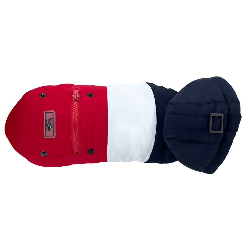 Mt Buller Waterproof Dog Coat | Navy + Red