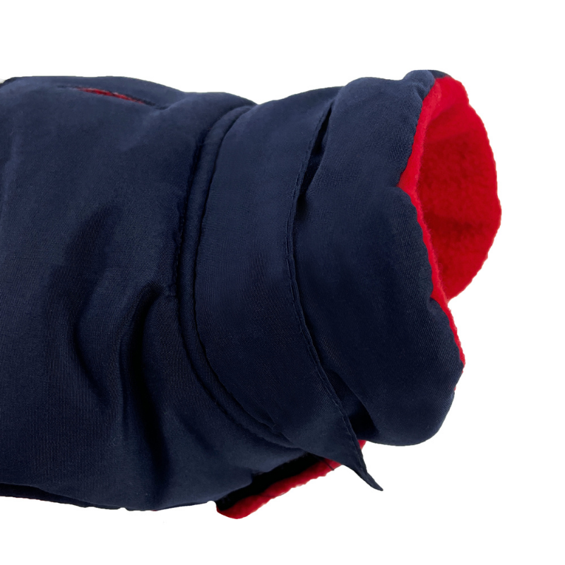 Mt Buller Waterproof Dog Coat | Navy + Red