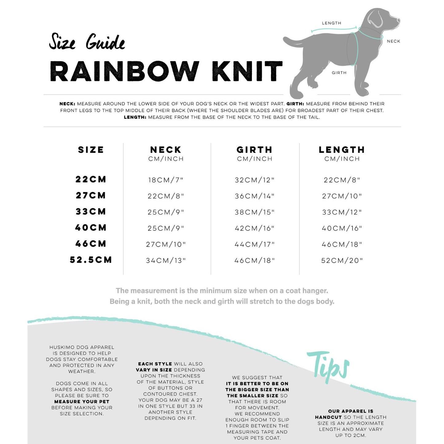 Rainbow Knit Dog Jumper