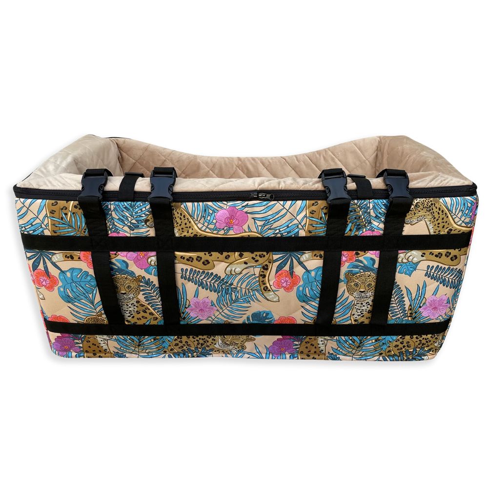 Car Pet Booster Double Seat | Leopard Luxe