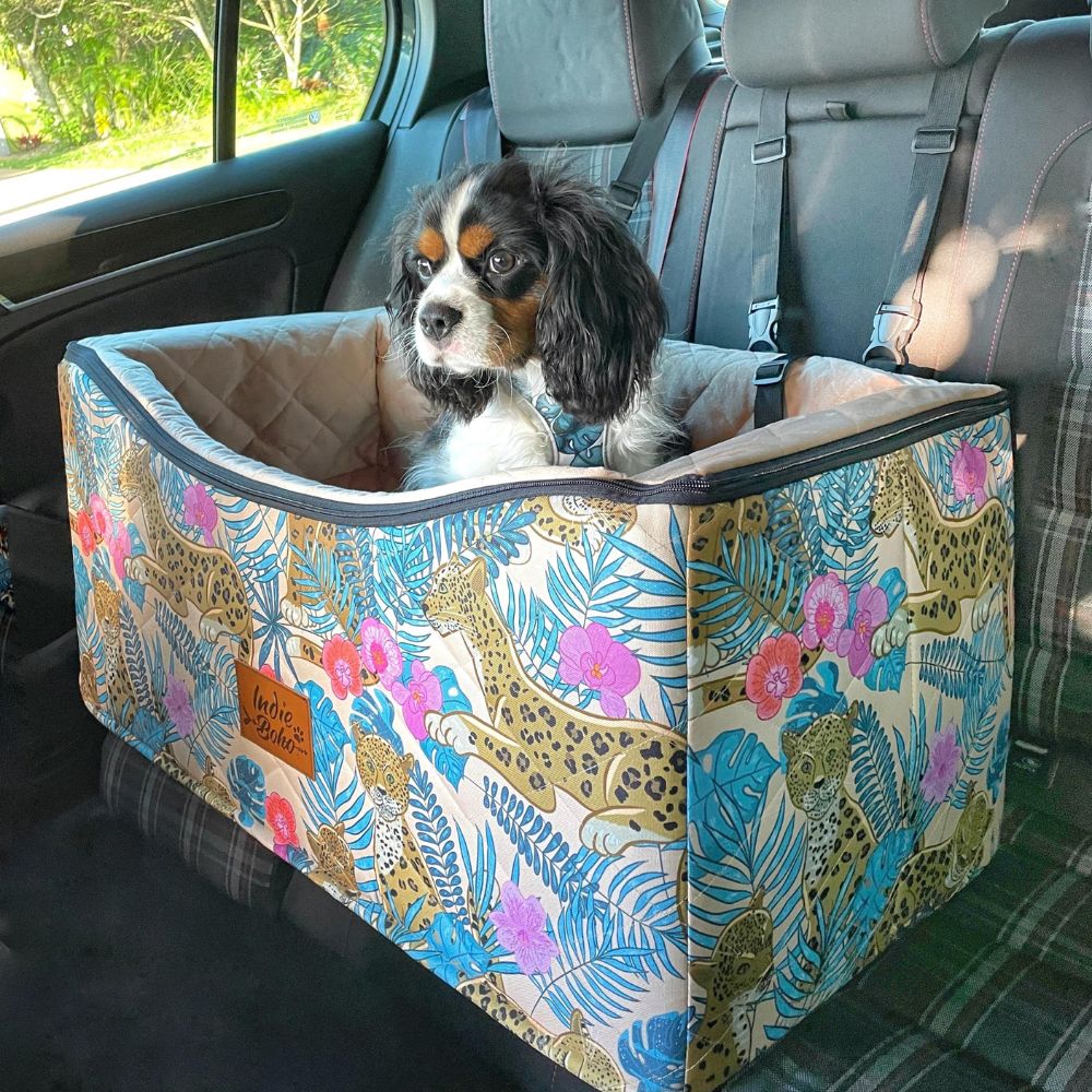 Car Pet Booster Double Seat | Leopard Luxe