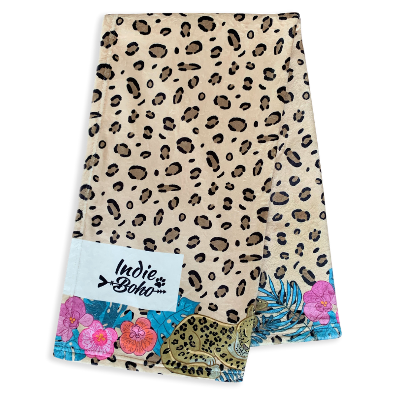 Indie Boho Designer Pet Blanket | Leopard Luxe | Peticular