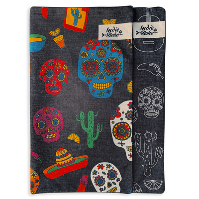 Indie Boho Additional Pet Bed Cover | Mexican Skulls | Peticular
