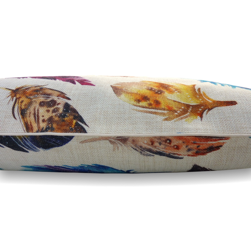Indie Boho Cushion Pet Bed | Natural Feather Scatter | Peticular