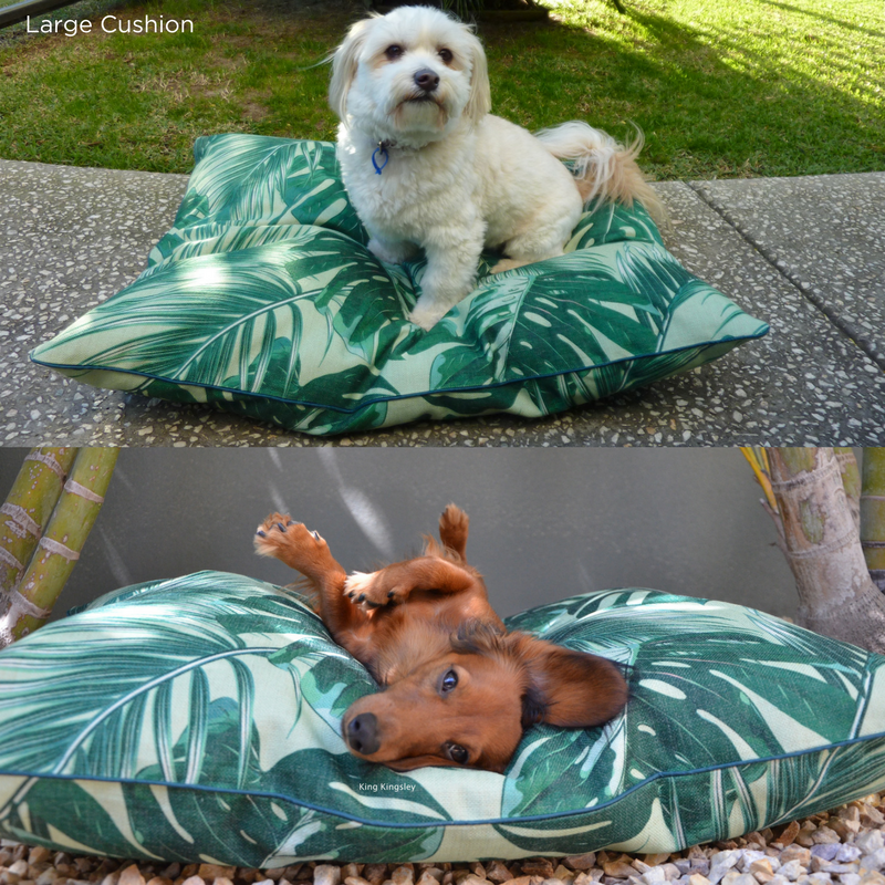 Indie Boho Cushion Pet Bed | Tropical Leaves | Peticular