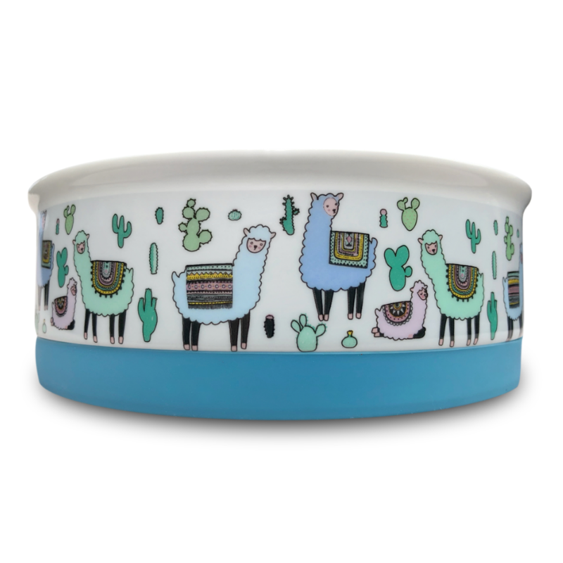 Indie Boho Designer Pet Bowls | Alpaca Family | Peticular