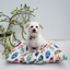 Indie Boho Cushion Pet Bed | Natural Feather Scatter | Peticular