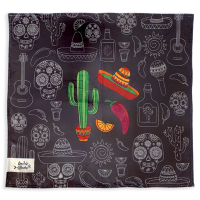 Indie Boho Designer Pet Blanket | Mexican Skulls | Peticular
