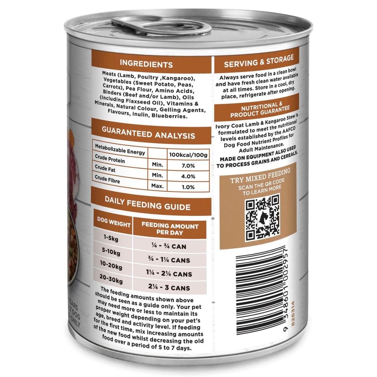 Adult Dog Wet Food | Grain Free Lamb & Kangaroo Stew - Peticular