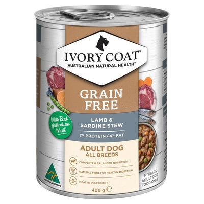 Adult Dog Wet Food | Grain Free Lamb & Sardine Stew - Peticular