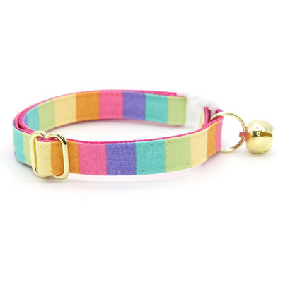 Pastel Rainbow Cat Collar
