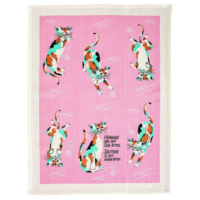 Blue Q Dish Towel | Humans Are My Side Bitch | Peticular