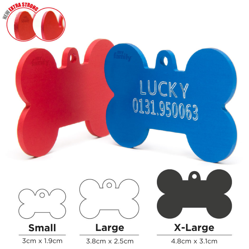 My Family Pet ID Tag | Basic Bone + FREE Engraving | Peticular