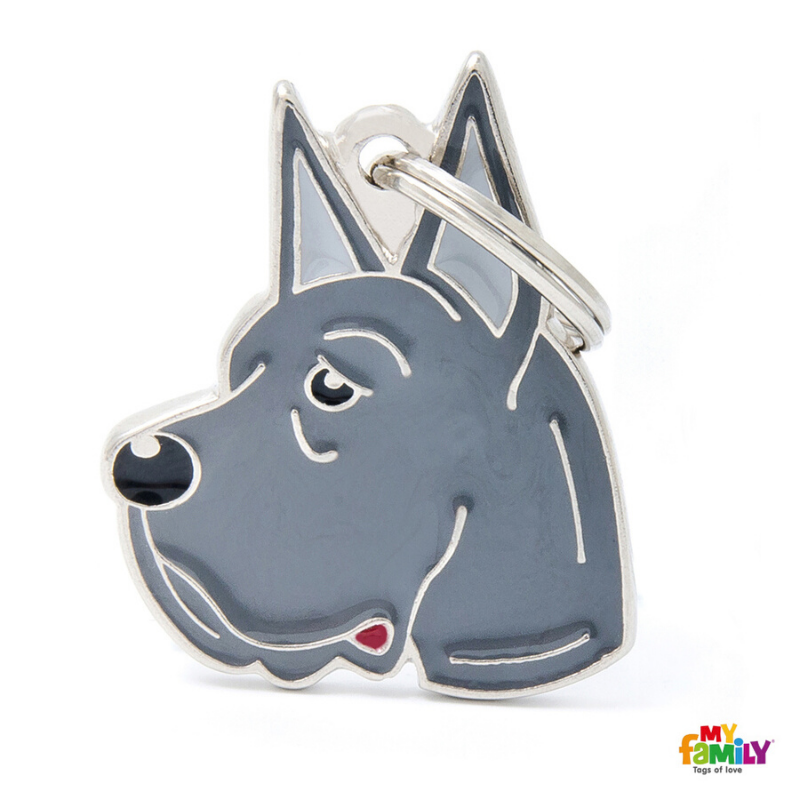 My Family Pet ID Tag | Great Dane + FREE Engraving | Peticular