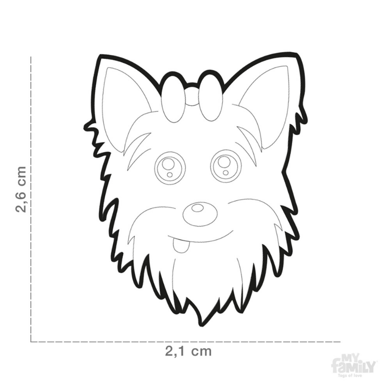 My Family Pet ID Tag | Yorkshire Terrier + FREE Engraving | Peticular