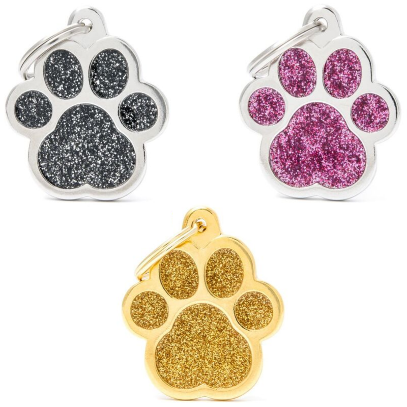 My Family Pet ID Tag | Shine Paw Glitter + FREE Engraving | Peticular
