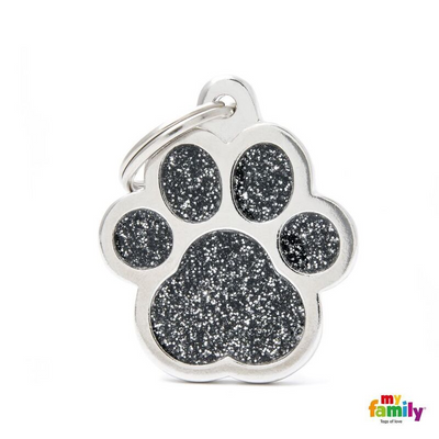 My Family Pet ID Tag | Shine Paw Glitter + FREE Engraving | Peticular