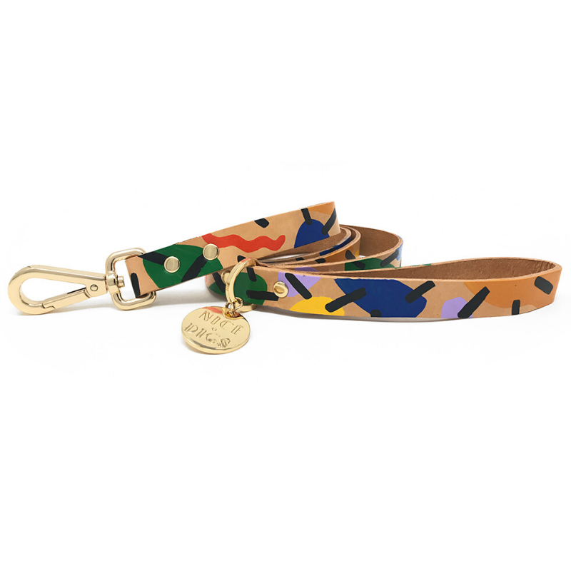 NICE DIGS Block Party Leather Dog Collar | Peticular