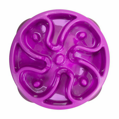 Outward Hound Fun Feeder Slo-Bowl | Purple Flower | Peticular