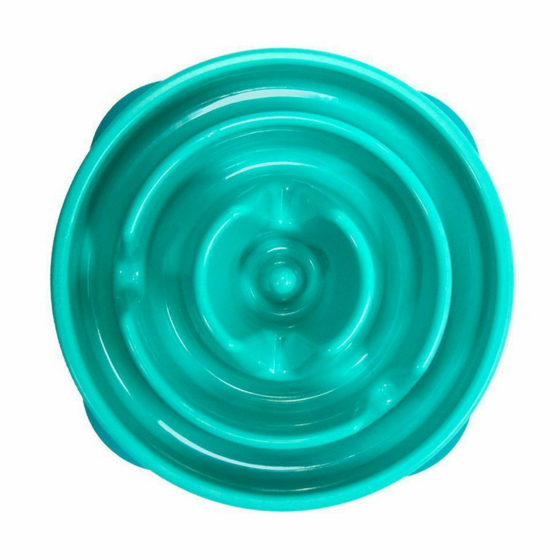 Outward Hound Fun Feeder Slo-Bowl | Teal Drop | Peticular