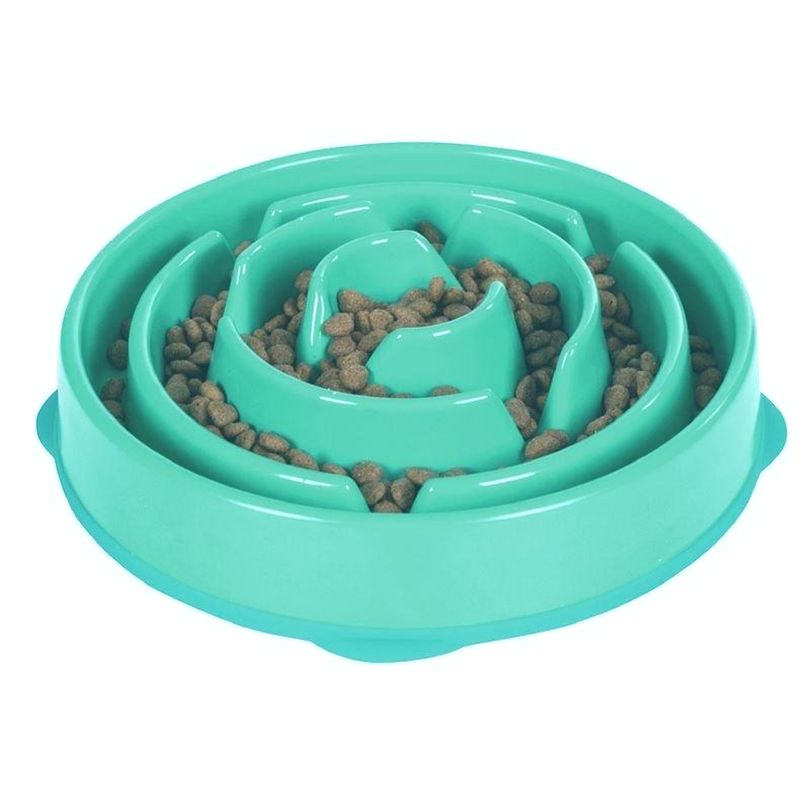 Outward Hound Fun Feeder Slo-Bowl | Teal Drop | Peticular