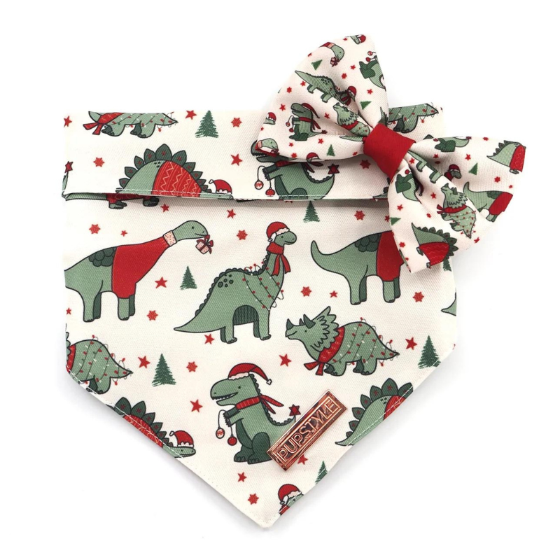 Santasaurus Xmas Bow Tie