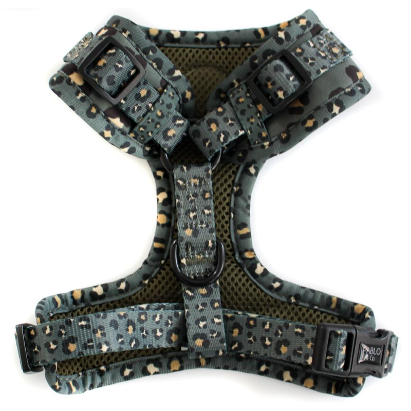Pablo & Co. Adjustable Dog Harness | The Khaki Leopard | Peticular