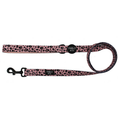 Pink Leopard Dog Leash