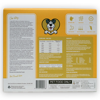 Proudi Frozen Raw Dog Food | Chicken