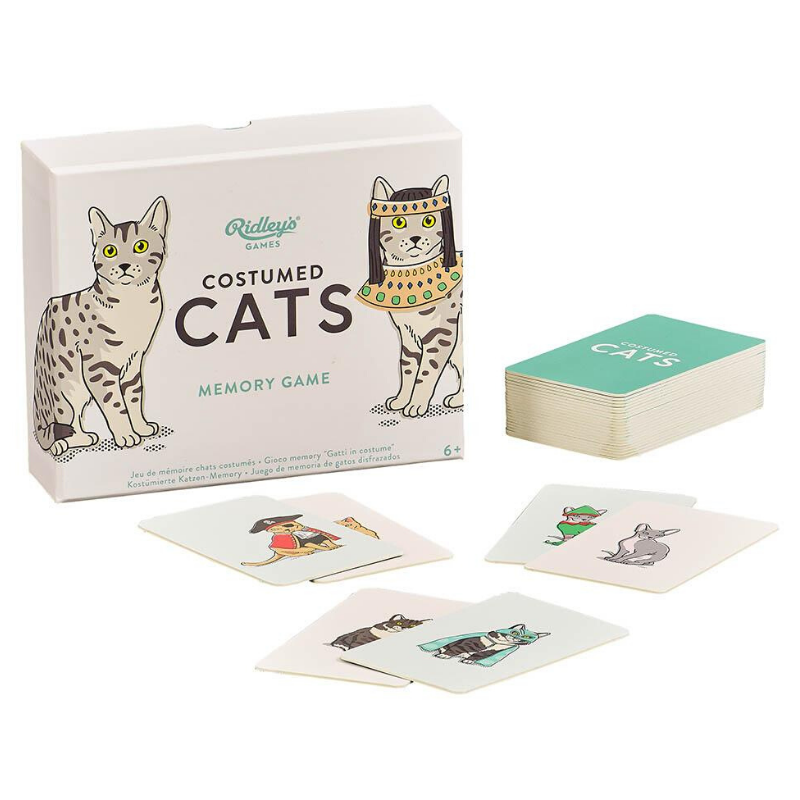 Ridley's Games Memory Card Game | Costumed Cats | Peticular