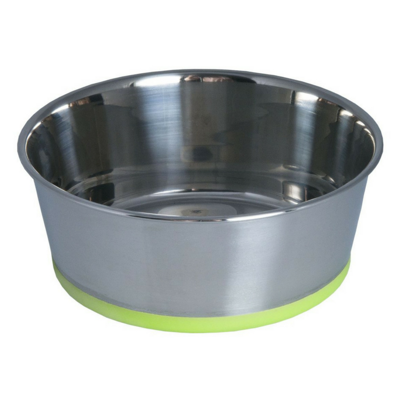 Rogz Stainless Steel Slurp Bowl | Lime | Peticular