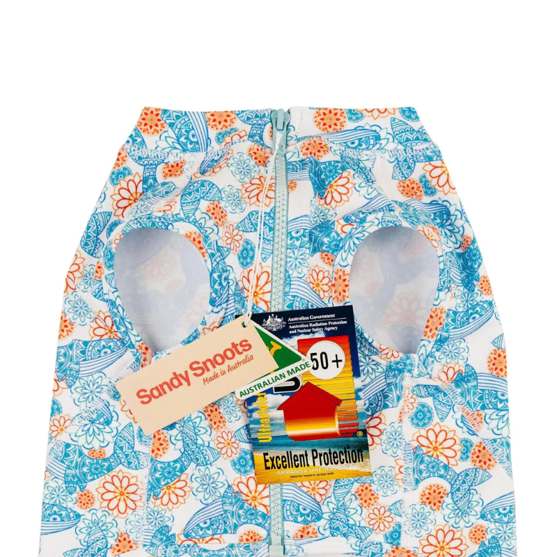 Sandy Snoots | Mandala Whale Dog Rashie | 50+ UV Sun Protection – Peticular