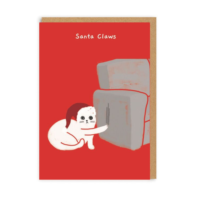 Christmas Card | Santa Claws Scratch